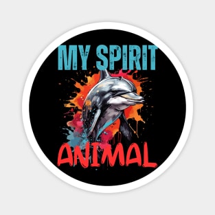 Dolphin Spirit Animal Magnet